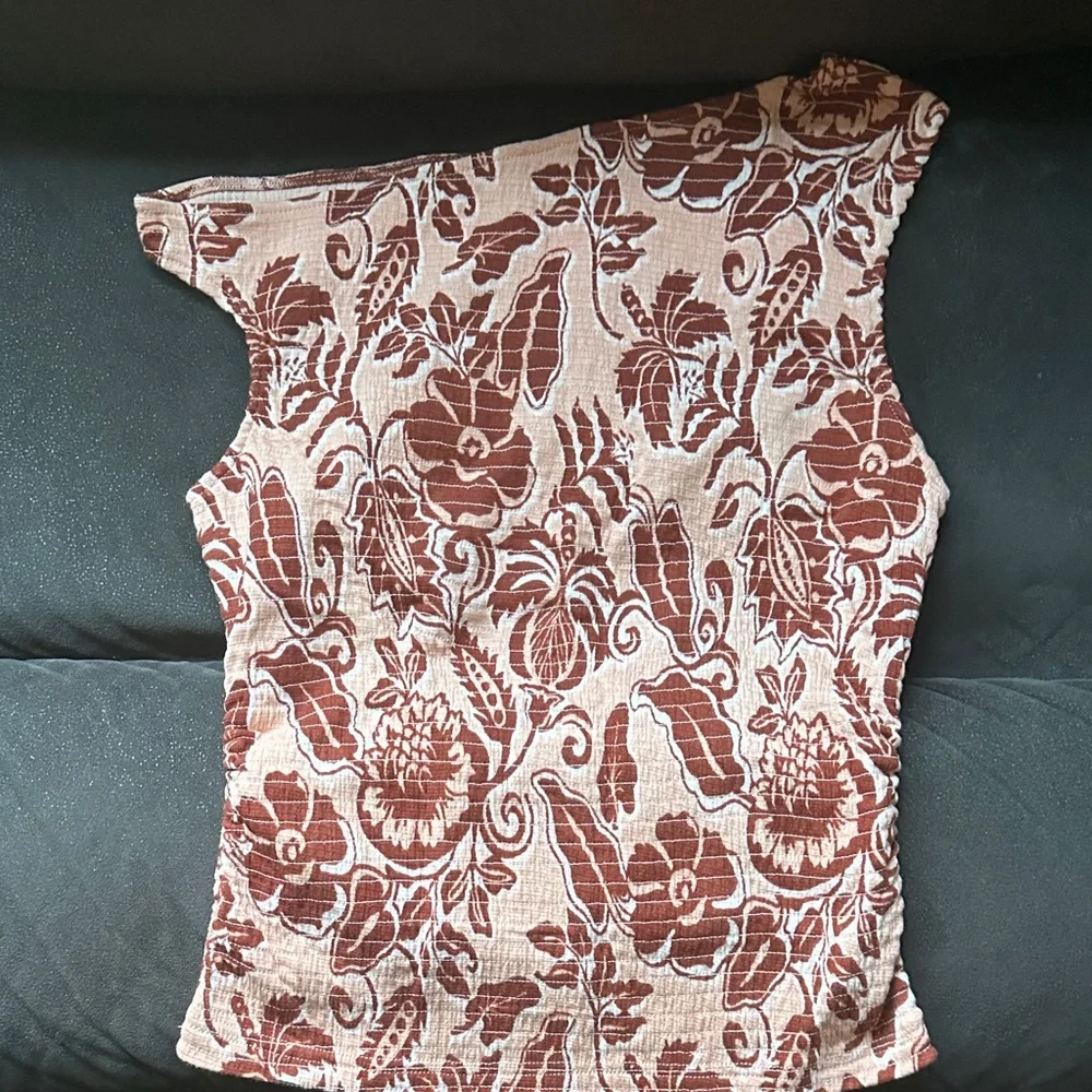 Free People Rust Floral Blouse - Picture 4 of 6